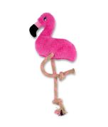 Beco Pets Dual Material Soft Flamingo Recycled Dog Toy