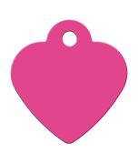 ID Tag Heart Small Pastel Pink 