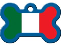 ID Tag - Bone Painted Italian Flag