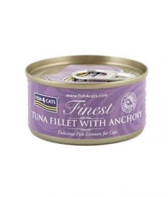 Fish4Cats Finest Tuna Fillet with Anchovy Wet Cat Food 70g
