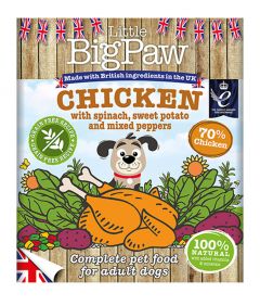 Little Big Paw Chicken with Spinach Adult Wet Dog Food 390g
