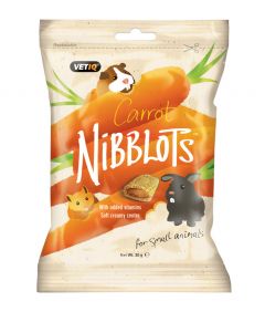 VetiQ Nibblots Carrot Small Animal Treats 30g