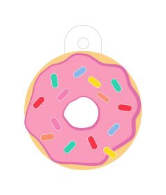 ID Tag Circle large Pink Donut
