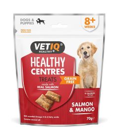 VetIQ Healthy Centres Salmon & Mango Dog Treats 70g