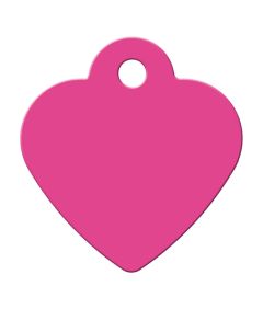ID Tag - Heart Small Pastel Pink