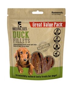 Rosewood Natural Eats Duck Fillets Dog Treats Value Pack 320g