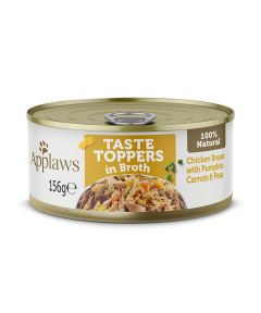 Applaws Taste Toppers in Broth Chicken with Vegetables Wet Dog Food 156g Tin