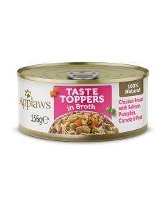 Applaws Topper in Broth Chicken Salmon Dog Tin