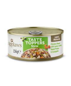 Applaws Taste Toppers Stew Chicken with Lamb & Vegetables Wet Dog Food 156g Tin